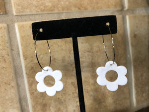 White Flower Hoops