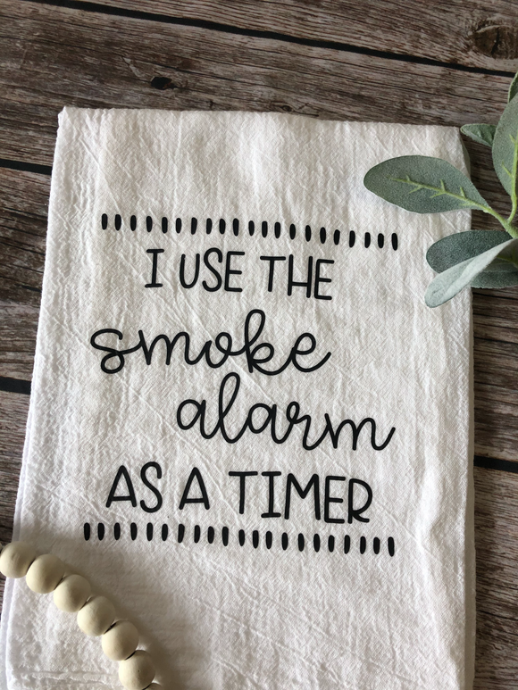 I Use The Smoke Alarm as a Timer Hand Towel